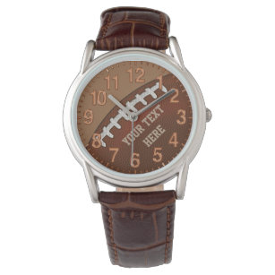 Personalised Leather Football Watches
