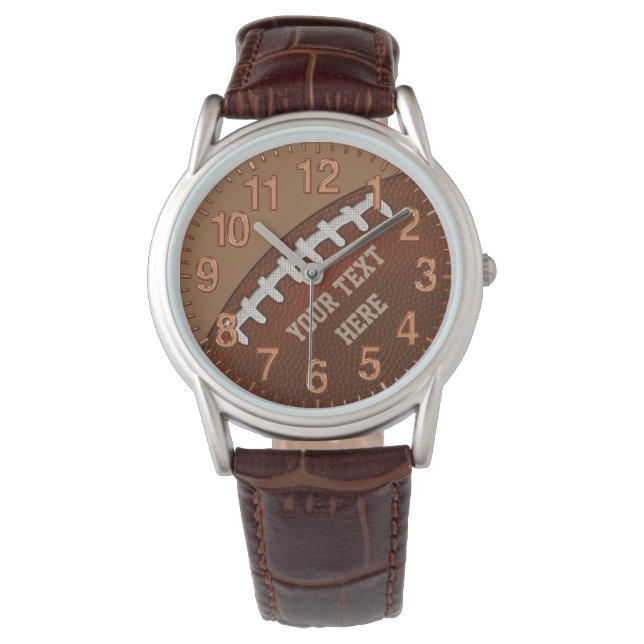 Personalised Leather Football Watches (Front)