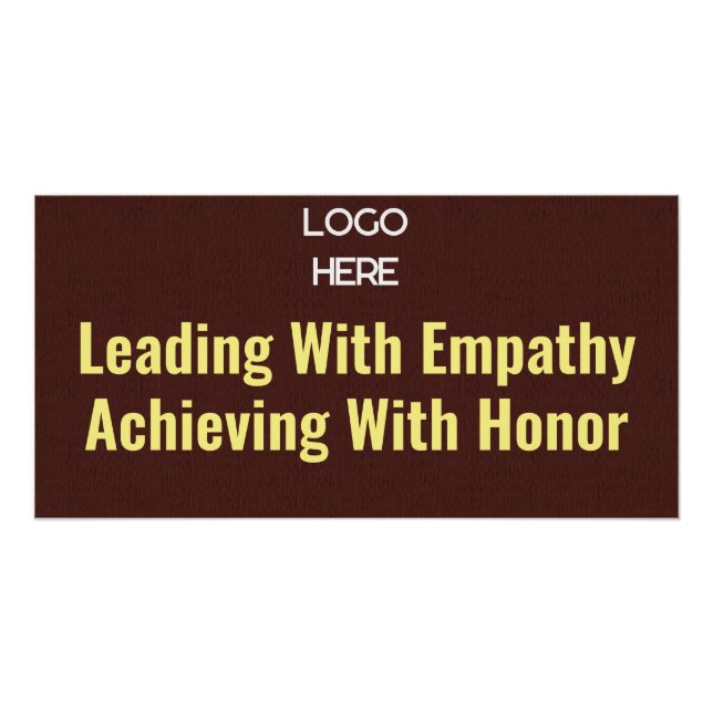 Personalised Leather Print Sign (Front)