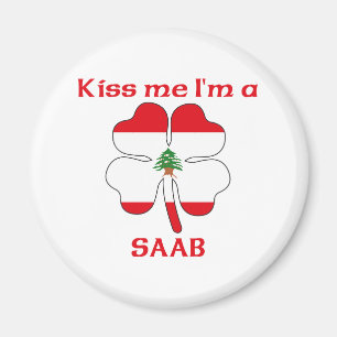 Personalised Lebanese Kiss Me I'm Saab Magnet