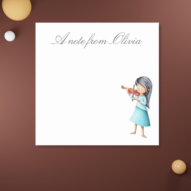 Personalised Left Handed Violinist Performer Post-it Notes (Personalized Left Handed Violinist Performer Post-it Notes )