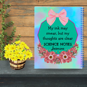 Personalised Lefty Notebook – Cute Floral Pastel 