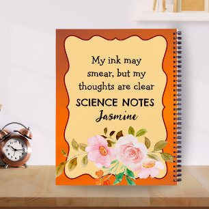 Personalised Lefty Notebook – Cute Floral Style 