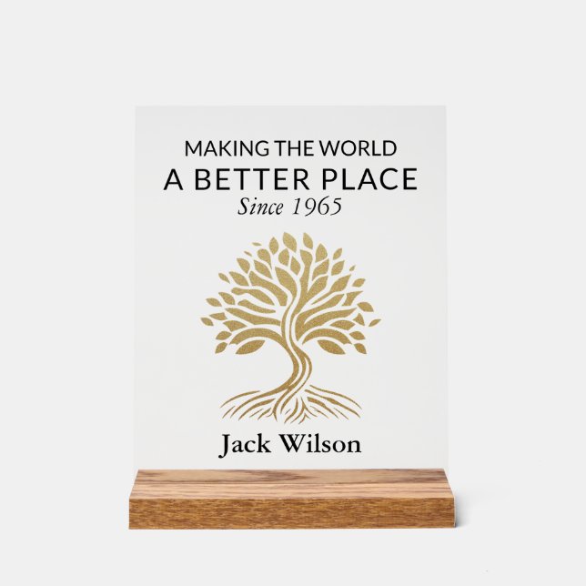Personalised Legacy & Impact Acrylic Sign (Front)