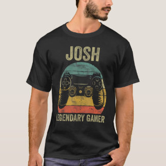 Personalised Legendary Gamer Shirt Josh Name Video