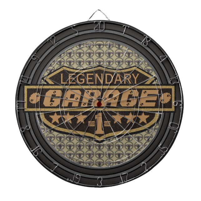 Personalised Legendary Garage Dartboard (Front)