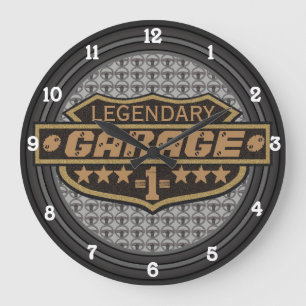 Personalised Legendary Garage Large Clock