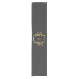 Personalised Legendary Series Gold  Birthday Short Table Runner