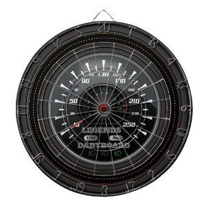 Personalised Legends Dartboard Speedometer Edition