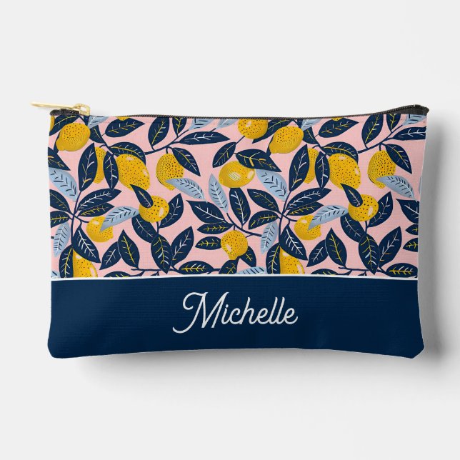 Personalised Lemon Accessory Pouch (Front)