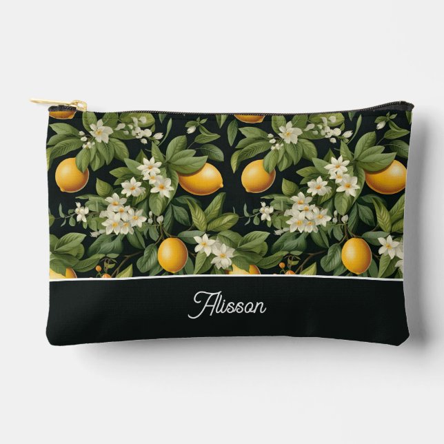 Personalised Lemon Accessory Pouch (Front)