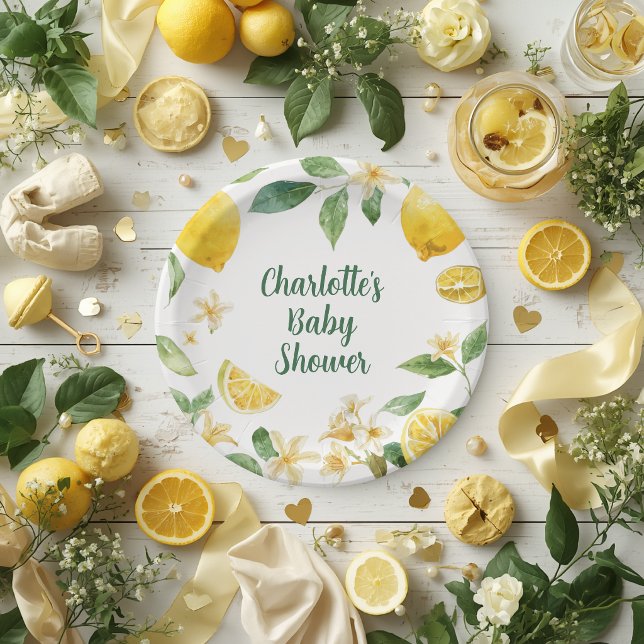 Personalised Lemon Citrus Paper Plates (Creator Uploaded)