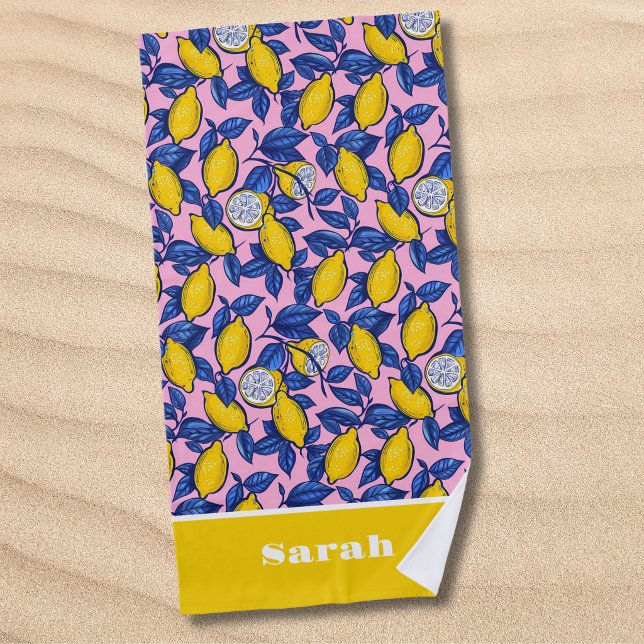Personalised Lemon Fruit Beach Towel (Creator Uploaded)
