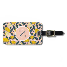 Personalised Lemon Luggage Tag 