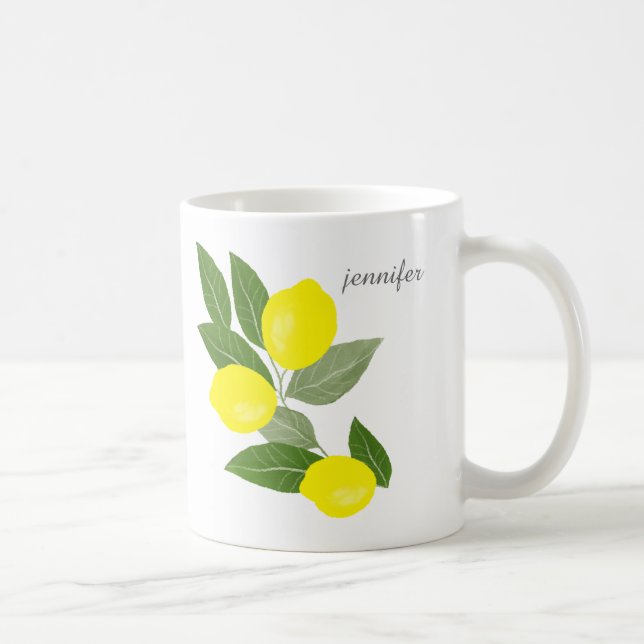 Personalised Lemon Mug (Right)