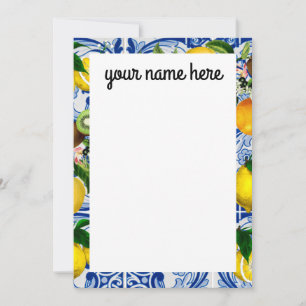 Personalised Lemon Notecards