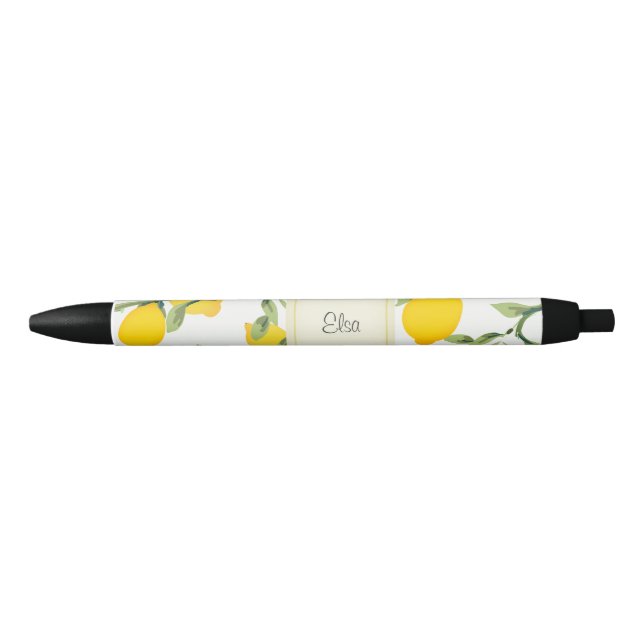 Personalised Lemon Print Pen (Front)