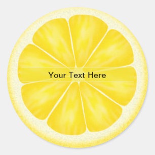 Personalised Lemon Slice Stickers