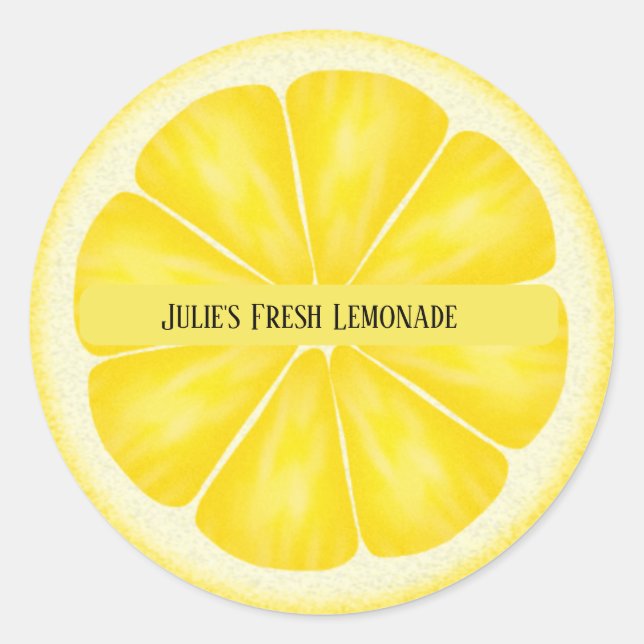 Personalised Lemon Slice Stickers (Front)