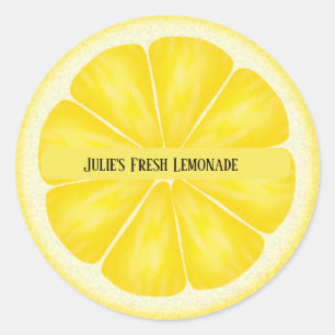 Personalised Lemon Slice Stickers