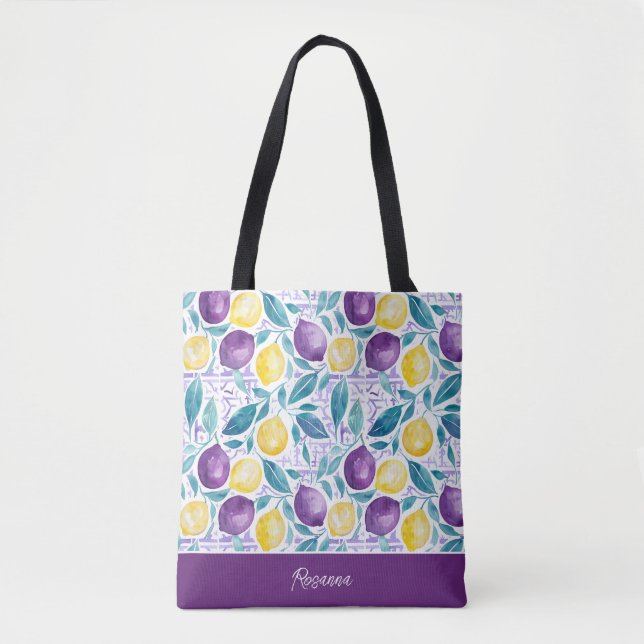 Personalised Lemon Tote Bag (Front)
