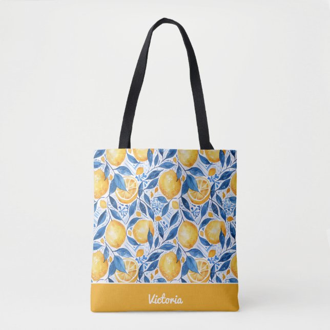 Personalised Lemon Tote Bag (Front)