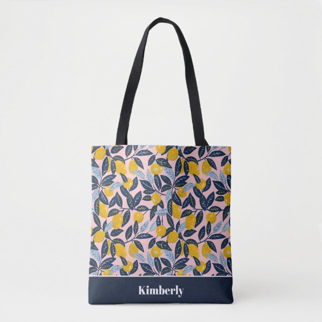 Personalised Lemon Tote Bag (Front)