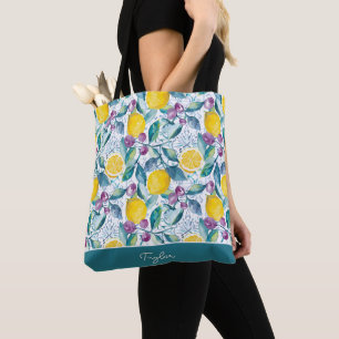 Personalised Lemon Tote Bag