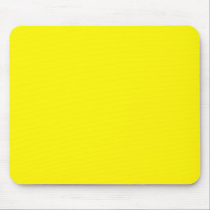 Personalised Lemon Yellow Single Coloured Mouse Mat