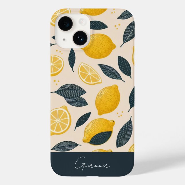 Personalised Lemons phone case (Back)