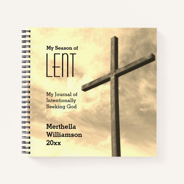 Personalised LENT JOURNAL Seeking God Lenten (Front)