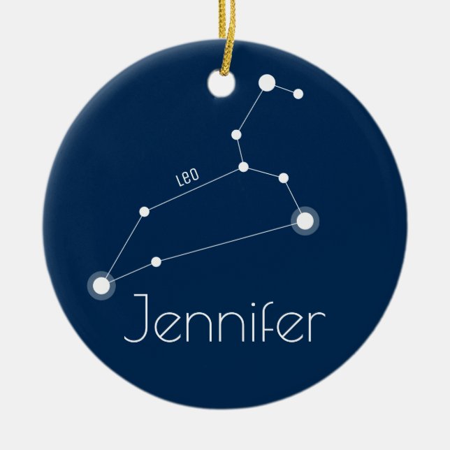 Personalised Leo Constellation Ornament (Front)