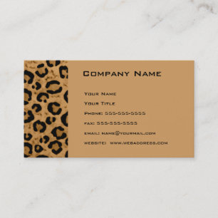 Personalised Leopard Business Cards