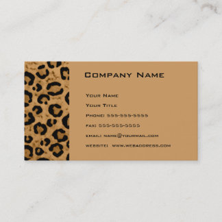 Personalised Leopard Business Cards