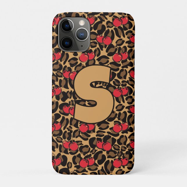 Personalised Leopard Cherries Case-Mate iPhone Case (Back)