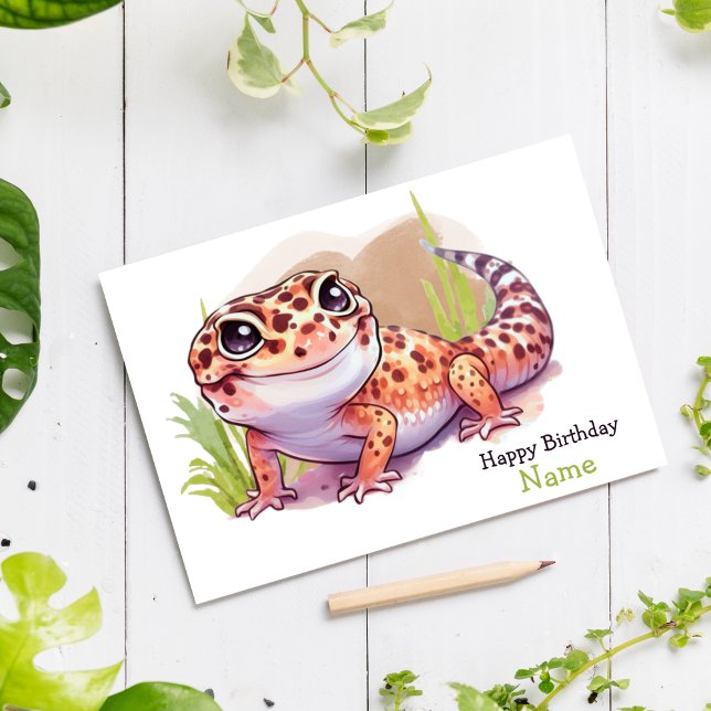 Personalised Leopard Gecko Greeting Card (Creator Uploaded)