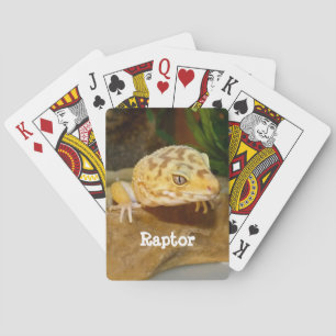 Personalised Leopard Gecko Lizard Playing Cards