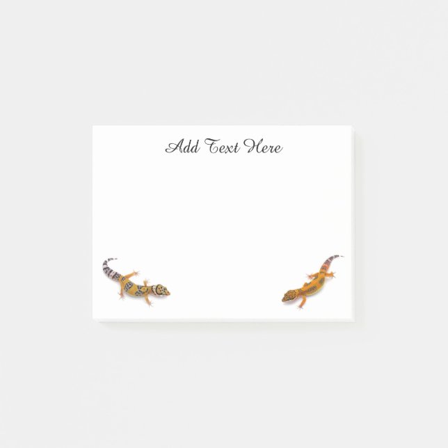 Personalised Leopard Gecko Lizard Post-it Notes (Front)