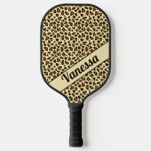 Personalised Leopard Print - Girls Pickleball  Pickleball Paddle