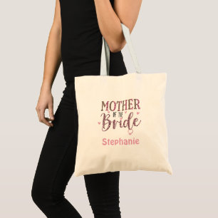 Personalised Leopard Print Mother of Bride Gift Tote Bag