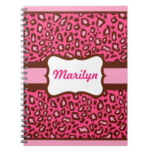 Personalised Leopard Print Notebook