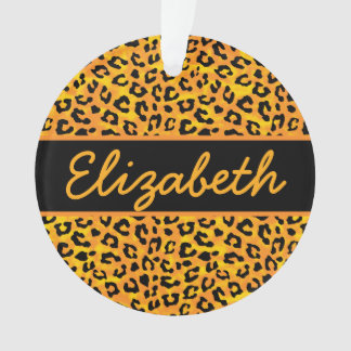 Personalised Leopard Print Ornament