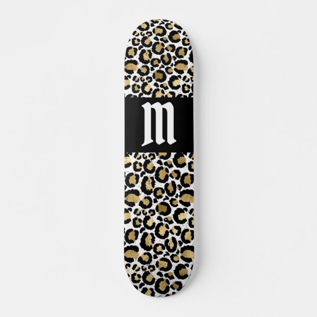 Personalised Leopard Print Skateboard (Front)