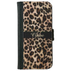 Personalised Leopard Wallet Case for iPhone 6