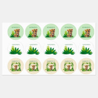 Personalised Leopard Waterproof Labels 