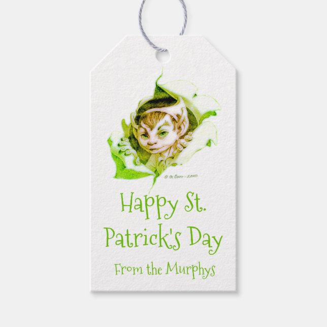 Personalised Leprechaun Gift Tag (Front)