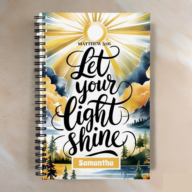 Personalised Let Your Light Shine Journal (Creator Uploaded)