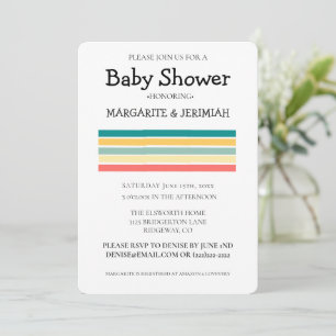 Personalised Let's Get Beachy Baby Shower Invitation