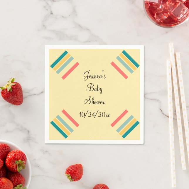 Personalised Let's Get Beachy  Napkin (Insitu)
