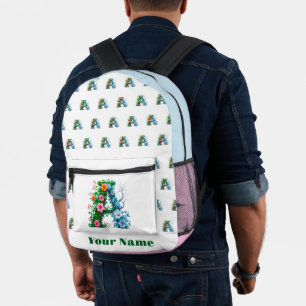 Personalised Letter A Printed Backpack
